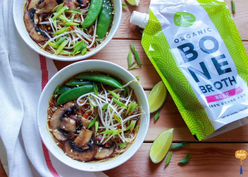photo of mushroom bone broth