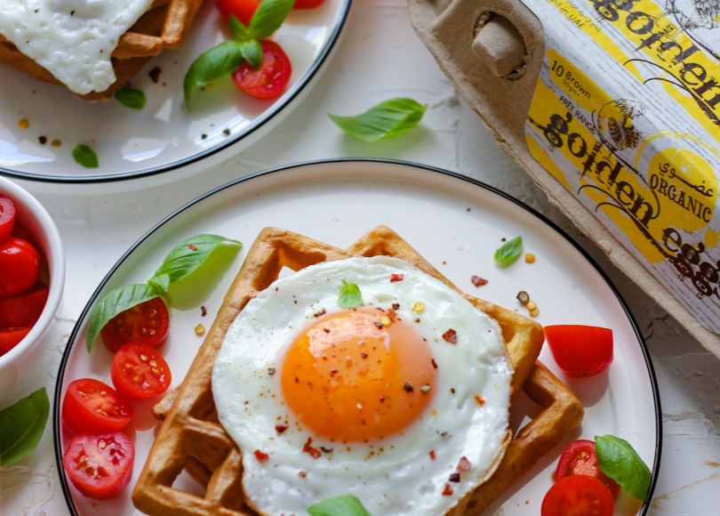 Waffle with Eggs