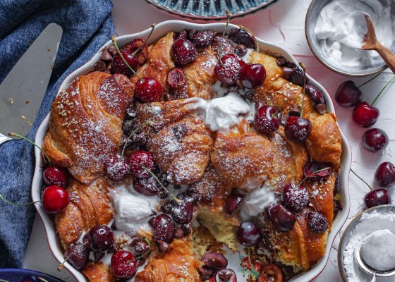 Photo of Baked French toast with croissant