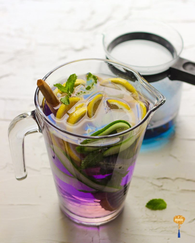 Photo of Butterfly pea blue tea infused water