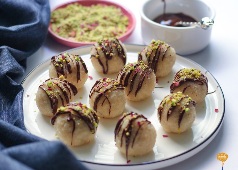 Photo of Stuffed coconut ladoos