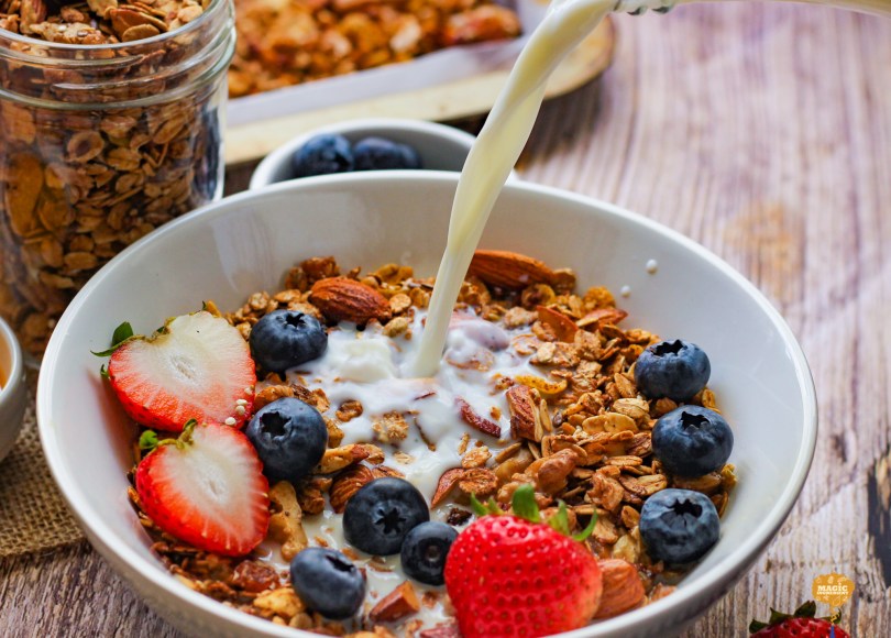 photo of Honey cinnamon granola with quinoa and flaxseeds