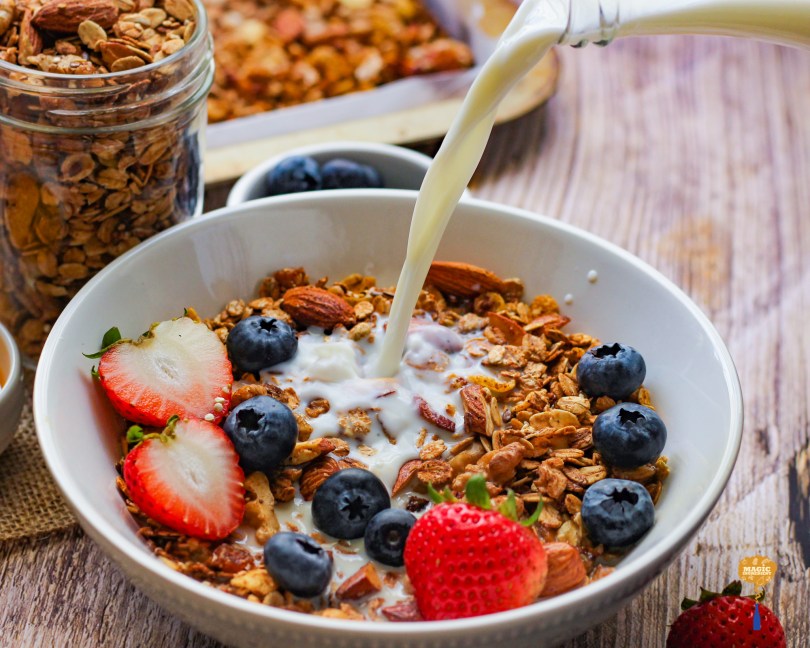 photo of Honey cinnamon granola with quinoa and flaxseeds