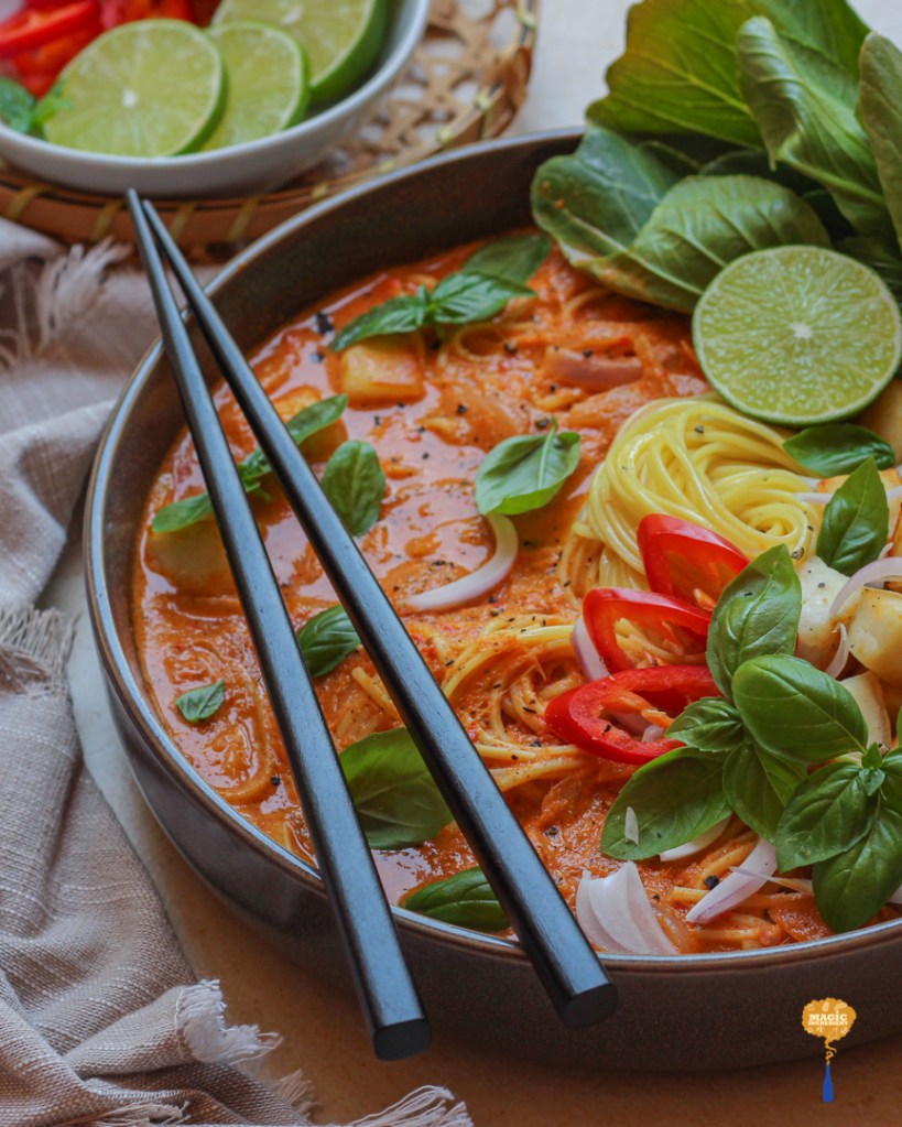 Thai red curry with Indian cottage cheese
