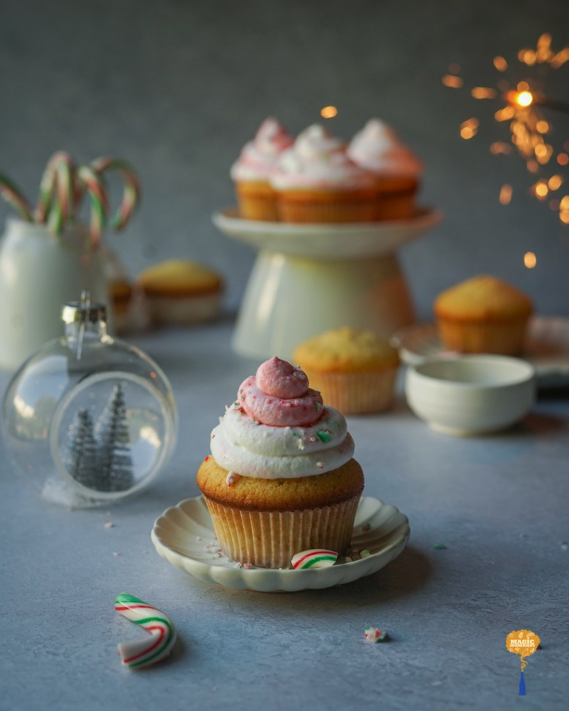 peppermint candy cane cupcakes