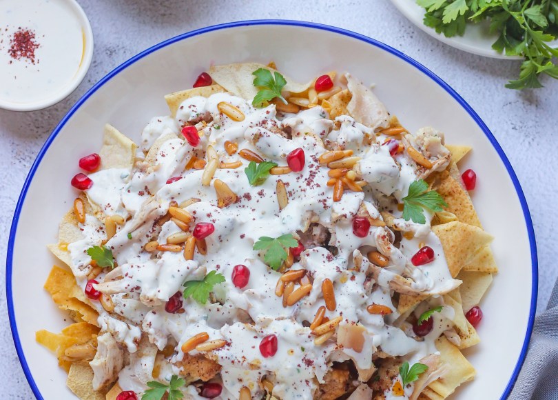 Sumac chicken fatteh