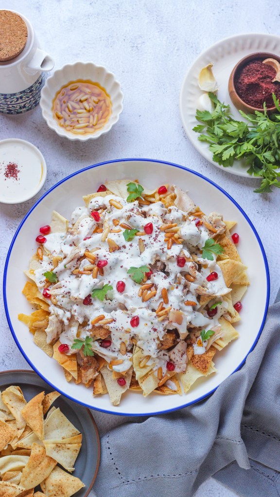 Sumac chicken fatteh