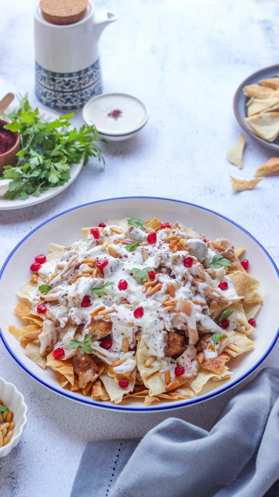 Sumac chicken fatteh