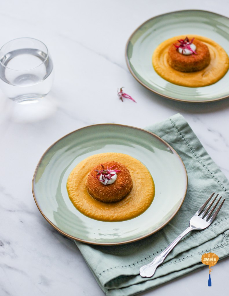 katsu curry with fish cakes