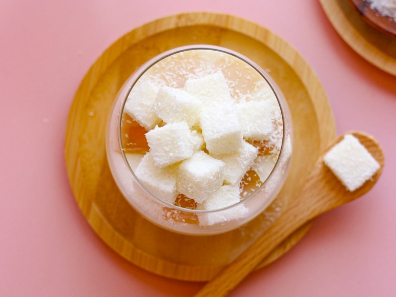 Mango coconut jelly Panna Cotta