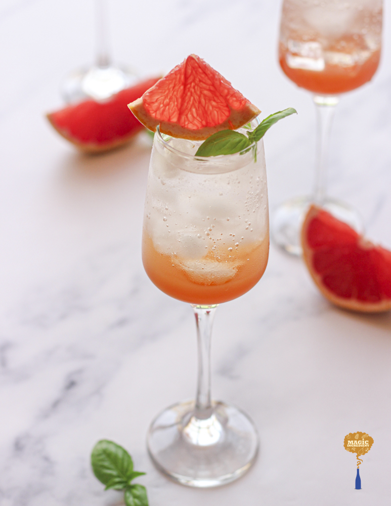 Grapefruit basil lime soda