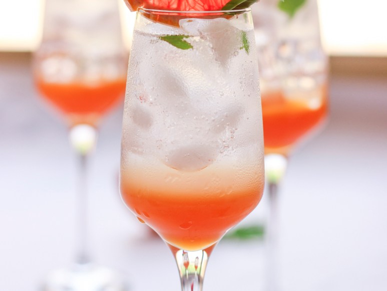 Grapefruit basil lime soda