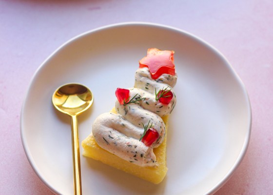 Polenta Christmas canapés