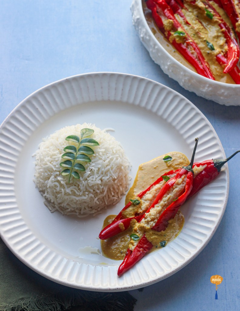 Paneer stuffed mirchi ka salan