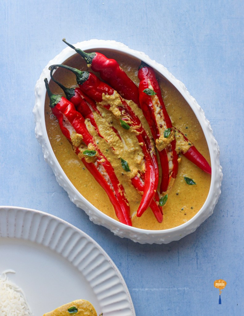 Paneer stuffed mirchi ka salan