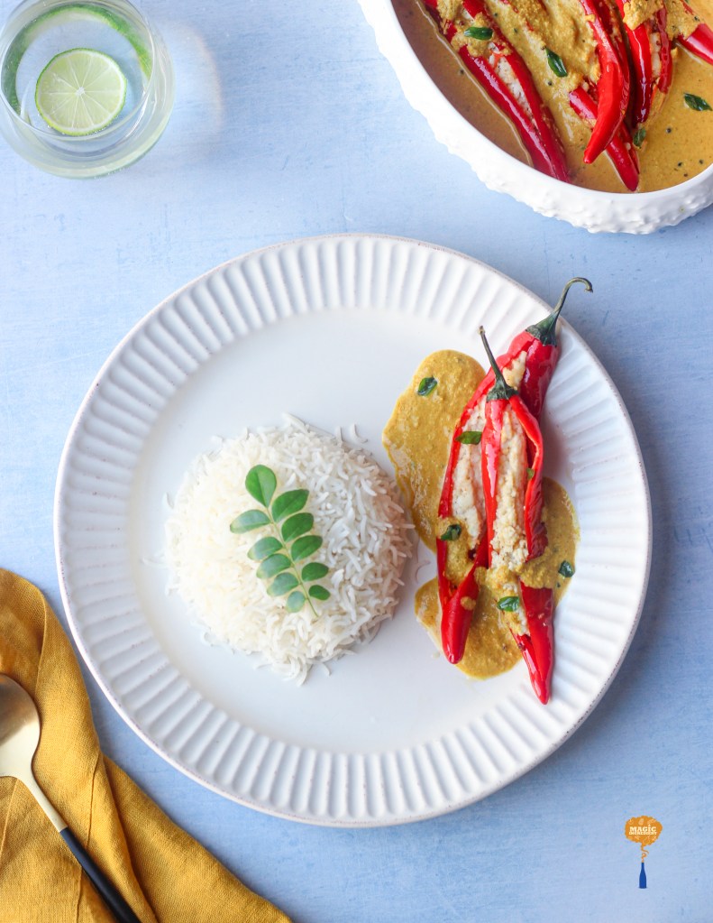 Paneer stuffed mirchi ka salan