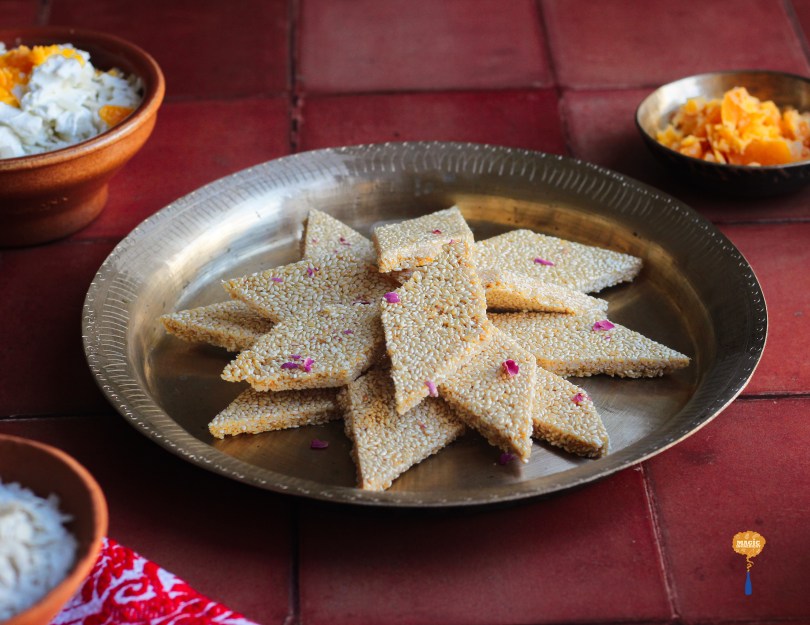Sesame jaggery brittle