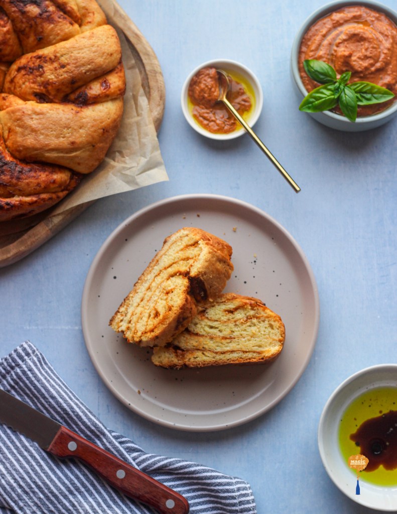 Red pesto Babka bread