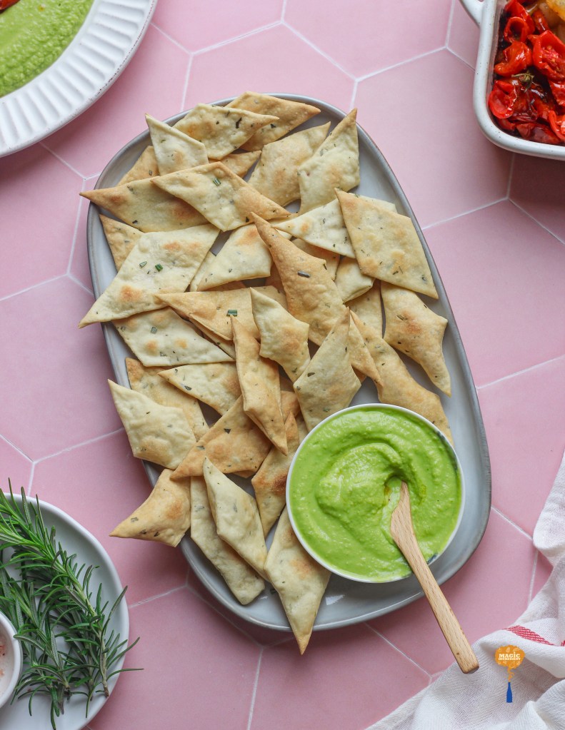 Rosemary pink salt crackers