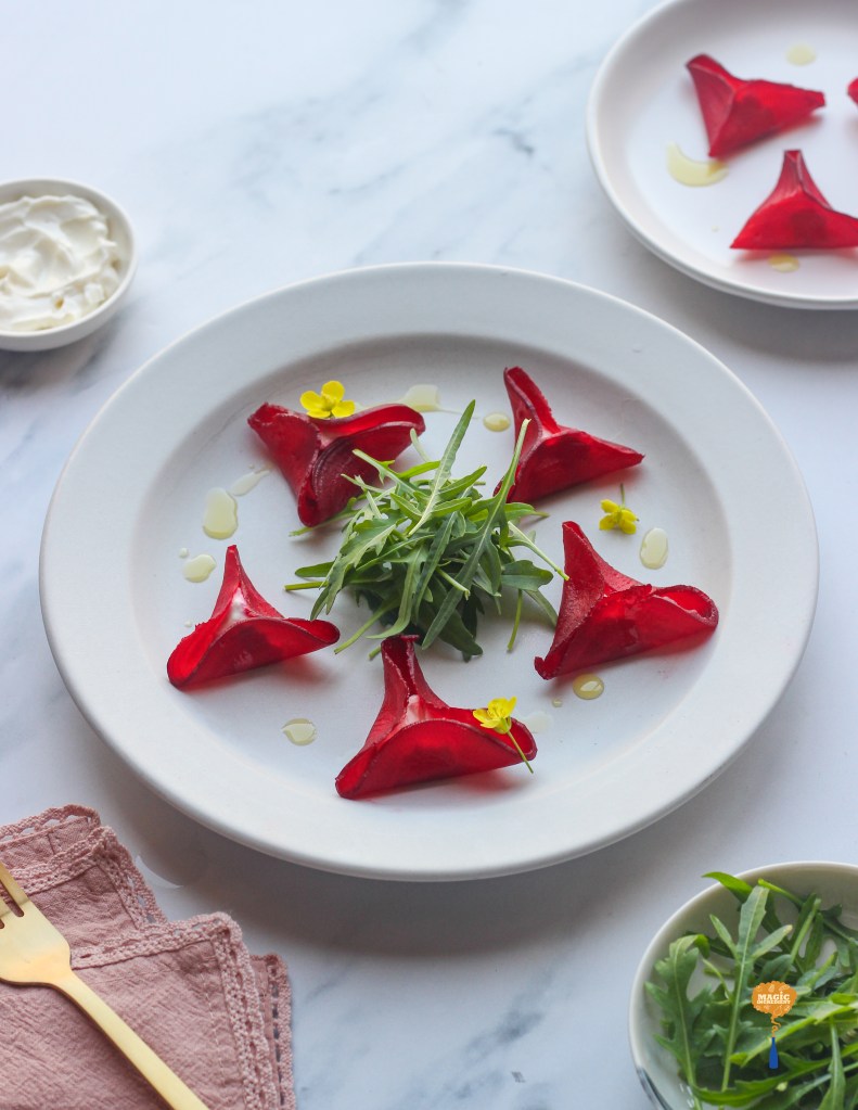 Roasted Beetroot carpaccio with labneh