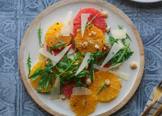 Ruby grapefruit salad and dressing