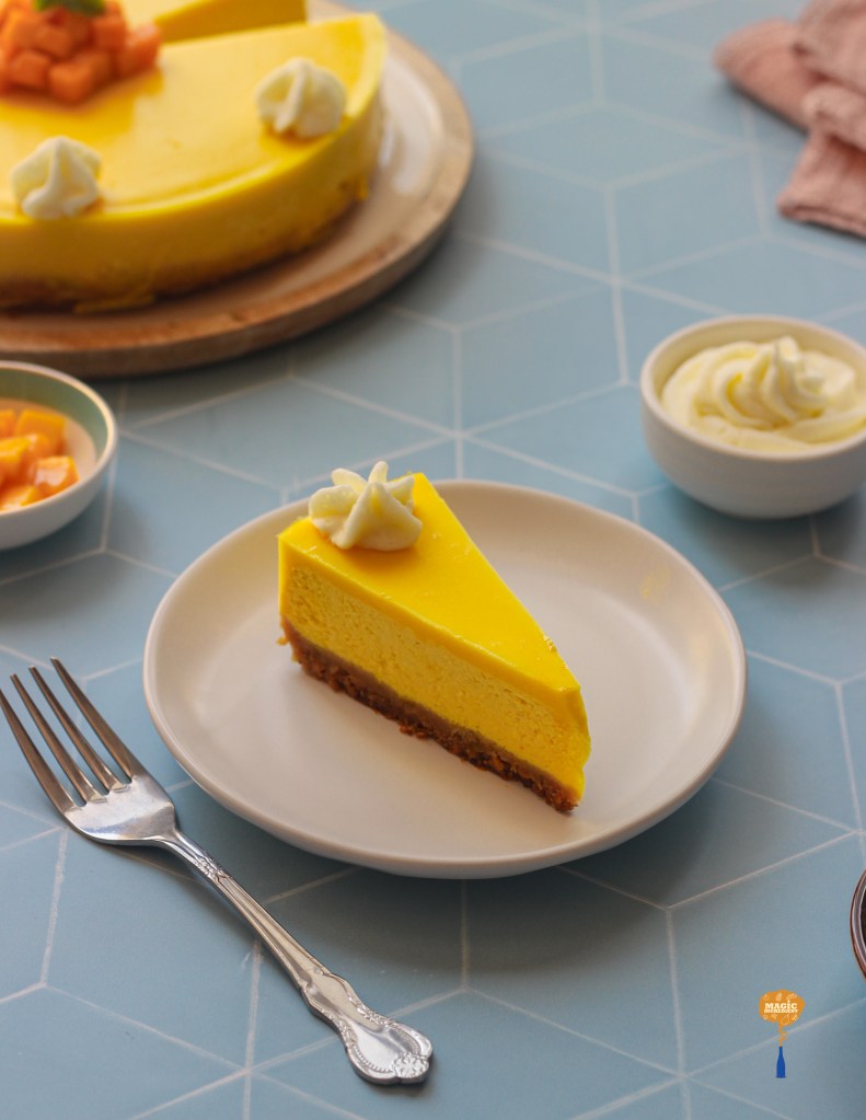 Baked Mango cheesecake