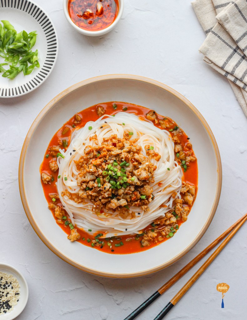 Dan dan noodles with chicken