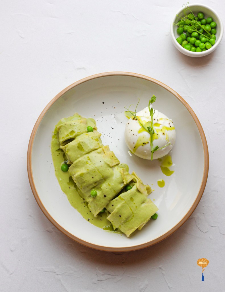 Pea and Arugula Pesto Pasta