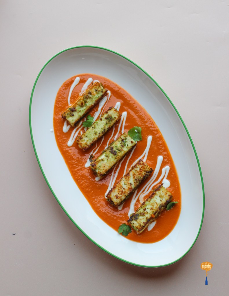 Thecha paneer with butter paneer gravy