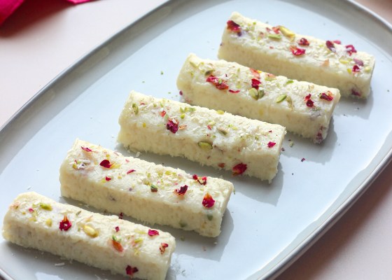 Coconut Cream & Pistachio Burfi