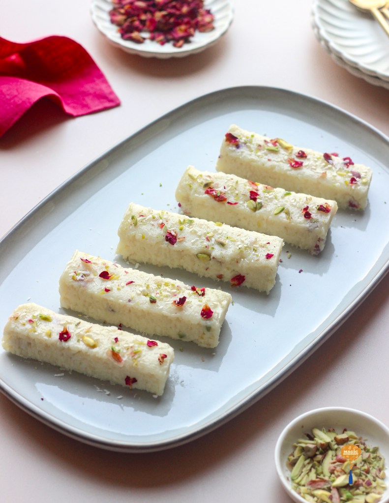 Coconut Cream & Pistachio Burfi