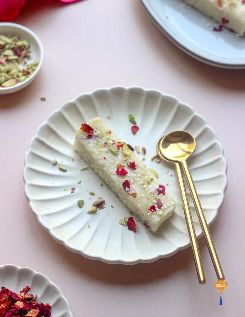 Coconut Cream & Pistachio Burfi