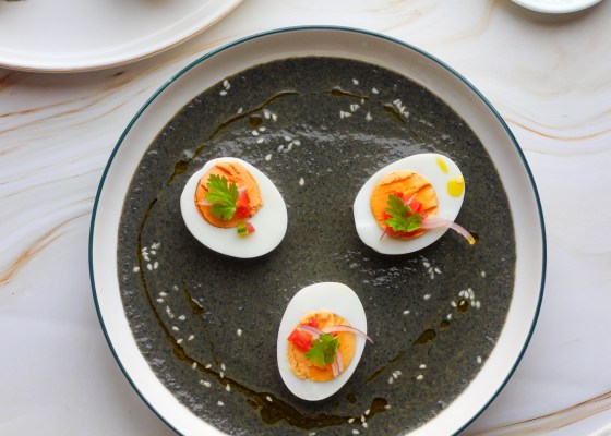 Assamese black sesame seeds egg curry