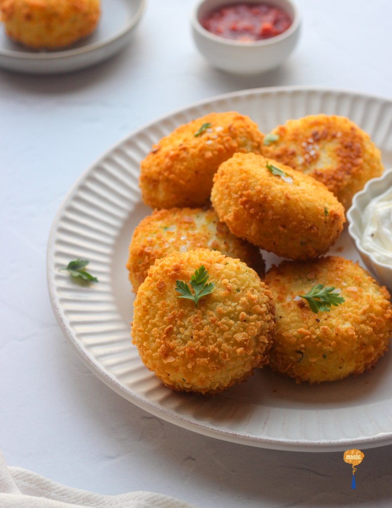 Cheese stuffed potato croquettes
