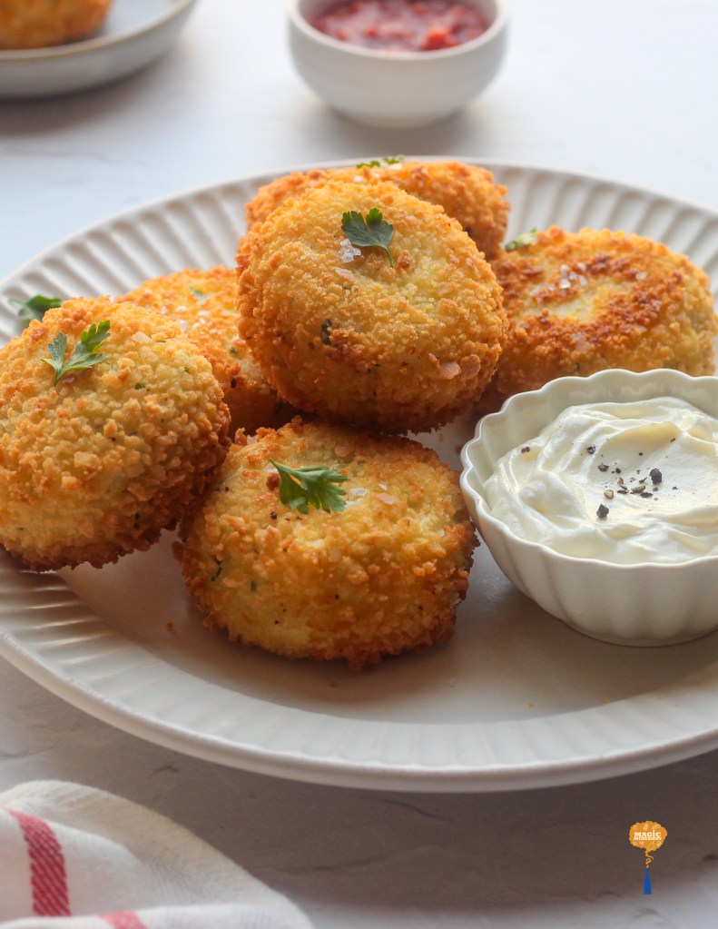 Cheese stuffed potato croquettes