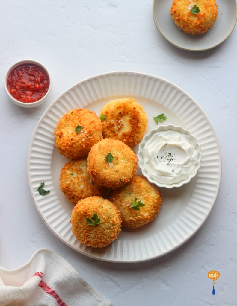 Cheese stuffed potato croquettes