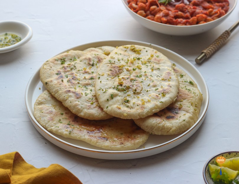 Garlic butter naan-Indian flatbread