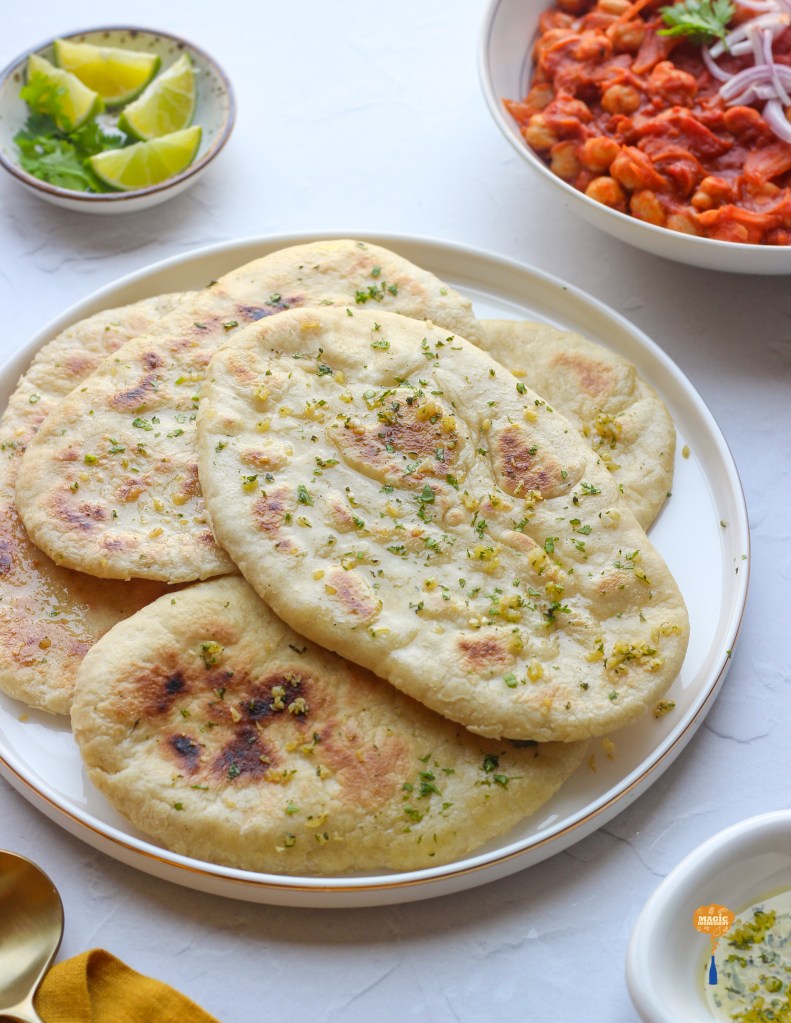 Garlic butter naan-Indian flatbread