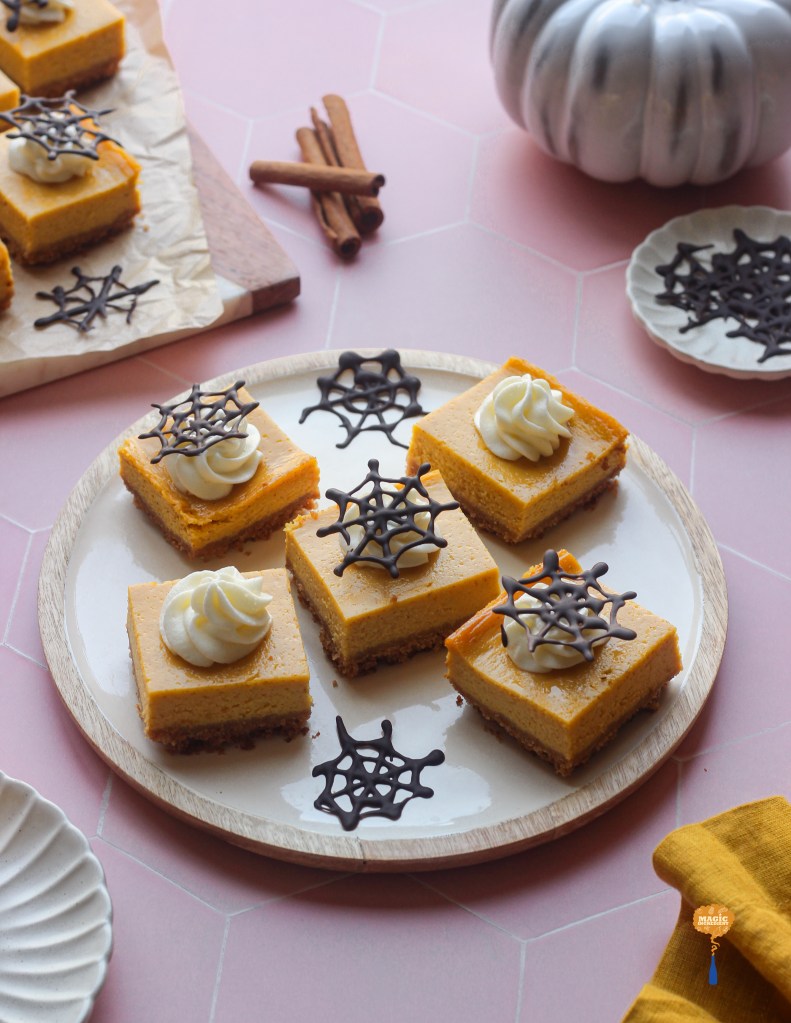 Pumpkin Cheesecake Squares with Homemade Pumpkin Purée