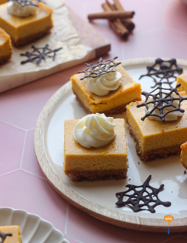 Pumpkin Cheesecake Squares with Homemade Pumpkin Purée
