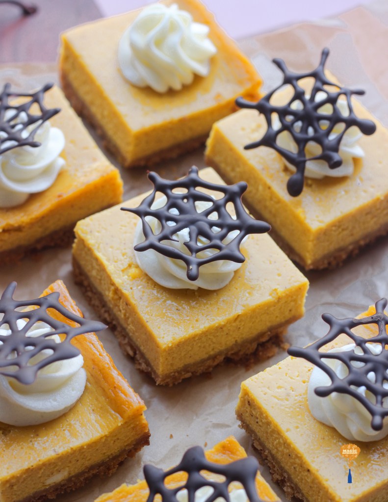 Pumpkin Cheesecake Squares with Homemade Pumpkin Purée